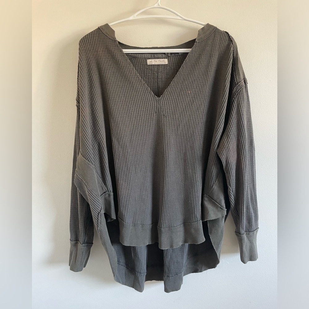 We the Free waffle knit oversized long sleeve